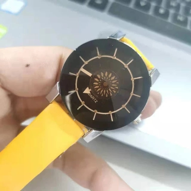 hollow out strap watch