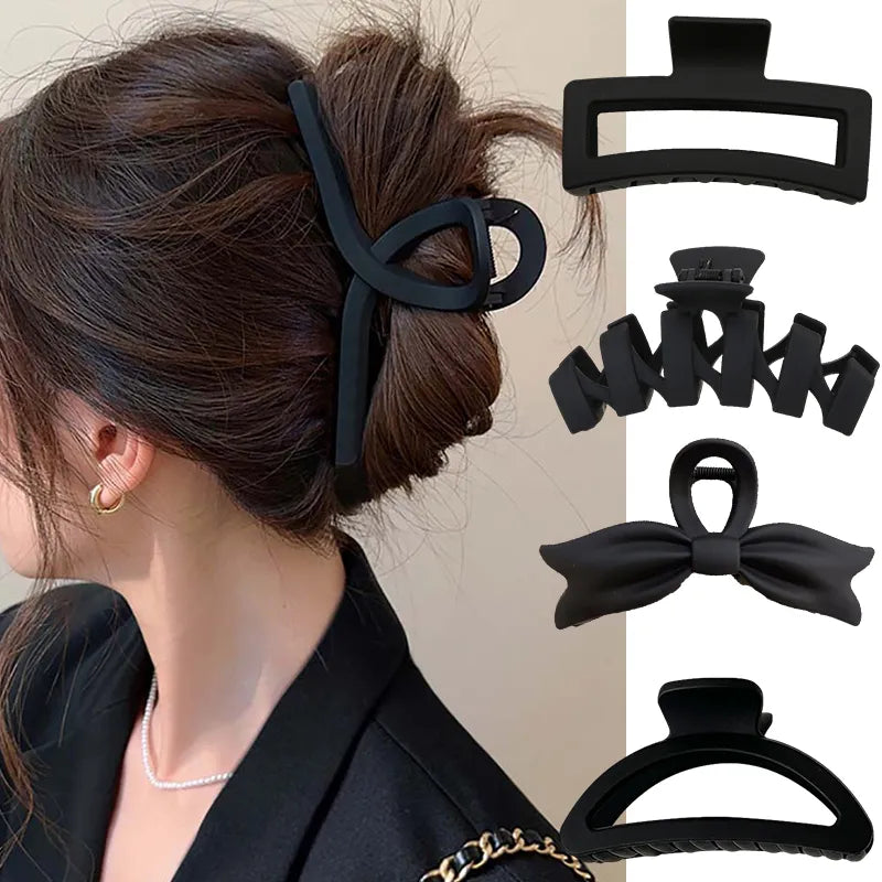 Large Black Hair Clip